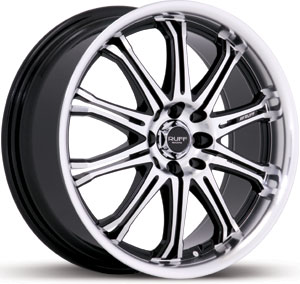 15x6.5 Ruff Racing R395 Black/Machined Accent  HPO