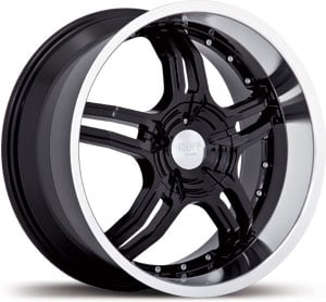 20x10 Ruff Racing R930 Black / Machined Lip MID