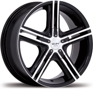 20x7.5 Ruff Racing R933 Black / Machined Face HPO