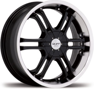 18x7.5 Ruff Racing R934 Black / Machined Lip HPO