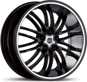 20x8.5 Ruff Racing R941 Black / Chrome Lip MID