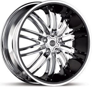 20x10 Ruff Racing R941 Chrome / Black Lip HPO