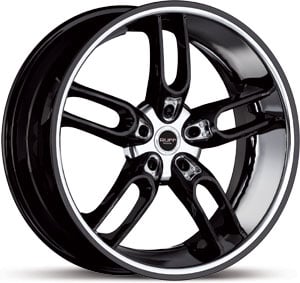 20x8.5 Ruff Racing R942 Black / Chrome Lip HPO
