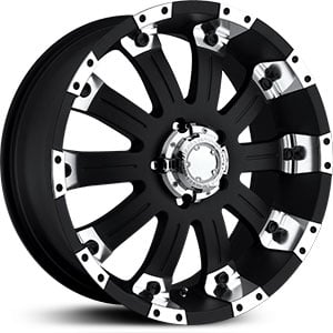 22x9.5 Ultra Mammoth (8 lug) Black / Machined RWD