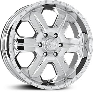 17x8.5 American Racing Fuel AR321 Chrome RWD