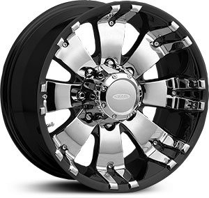 18x9 Diamo 8 Karat Gloss Black Machined REV