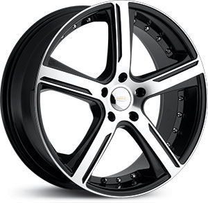 17x7.5 Diamo 37 Karat Gloss Black Machined HPO