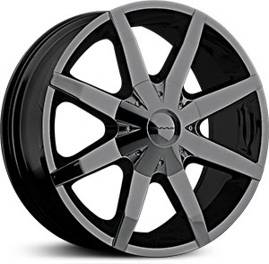 18x8 KMC Slide Fwd Gloss Black HPO
