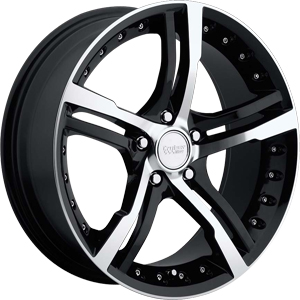 18x8.5 Cruiser Alloy Switchblade 5 Machined Black HPO