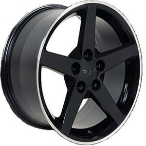 18x10.5 Corvette C6 Z06 CV06 Replica Machined Black HPO