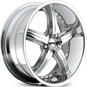 20x8.5 Dub Bomber 5 Chrome HPO