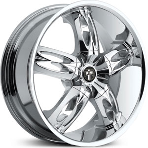 20 x 8.5 Dub Nasty 5 Chrome FWD