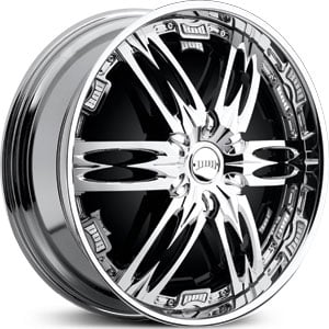 24 x 9.5 Dub Nasty Spinner Chrome FWD