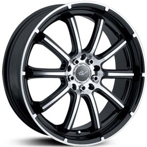 16x7.5 ICW Taboo Black/Chrome Accents HPO