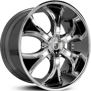 22x9.5 Lexani Dial Chrome/Black Accents HPO