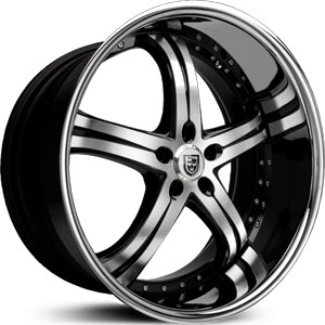 20x10 Lexani LSS5 Black/Machined Lip RWD