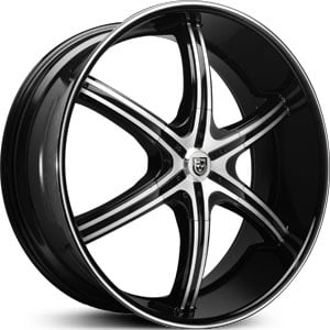 24x10 Lexani LX6 Black/Machined Lip HPO