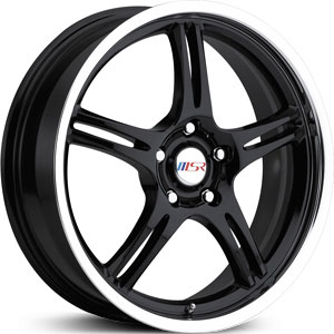 18x8 MSR 044 Black FWD