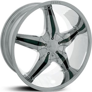 24x10 Mega 007 Chrome / Black Inserts RWD