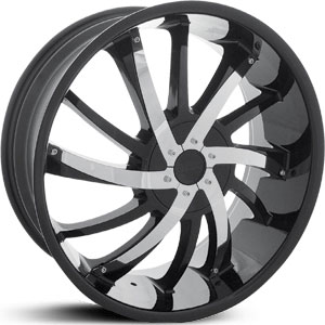 20x8.5 Shooz 010 Black / Chrome Inserts RWD