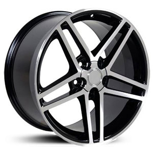 19x10 Corvette C6 Z06 CV07 Machined Face Black HPO