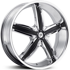 22x8.5 Helo HE844 Chrome/Gloss Black Accents HPO