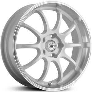 15x7 Konig Lightning White/Machined Lip FWD