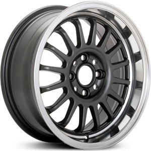 15x7 Konig Retrack Graphite/Machined RWD