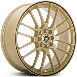 16x7 Konig Twilite Gold/Black Stripe  FWD