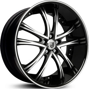 20x8.5 Lexani LSS55 Black/Machined HPO