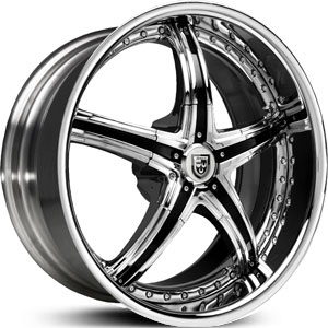 20 Lexani LT500 Chrome/Black Inserts RWD