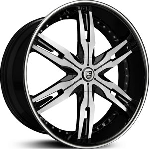 24x9.5 Lexani LX30 Black/Machined RWD