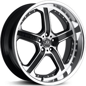 20x8.5 Lorenzo 021 Matte Black/Machined HPO