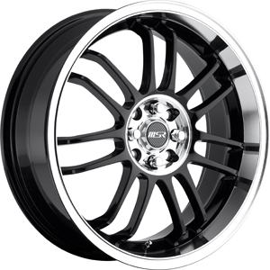 18x7.5 MSR 086 Super Finish Black RWD
