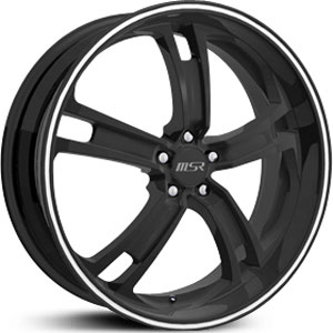 20x7.5 MSR 087 Flat Black RWD