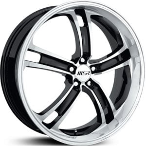 20x7.5 MSR 087 Super Finish Black RWD