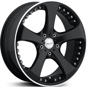 20x8.5 Maas M205 Black/Machined Lip FWD