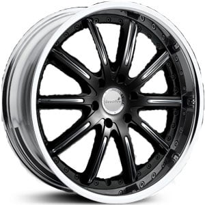 20x8.5 Maas Monaco Black/Chrome Accents RWD