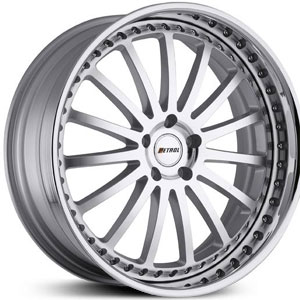 20x9 Petrol Faust Silver & Machine Cut Face/Chrome Lip HPO