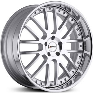 22x11 Petrol Seville Silver & Machine Cut Face/Chrome Lip MID