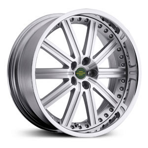 20x9.5 Redbourne Baron Silver with Chrome Lip MID
