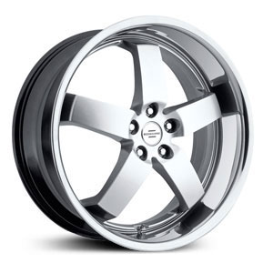 22x9.5 Redbourne Monarch Hyper Silver with SS Lip MID