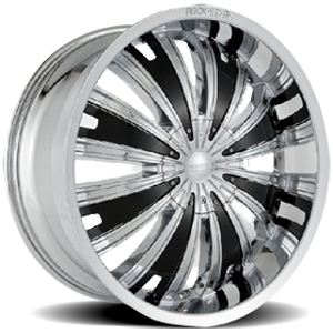 20x8.5 RockStarr Black Diamond Chrome HPO