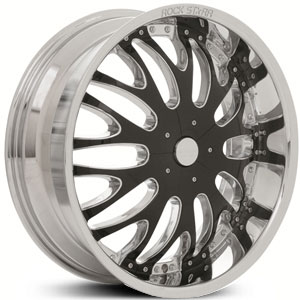 22x9.5 RockStarr Venezia Chrome/Black Inserts RWD