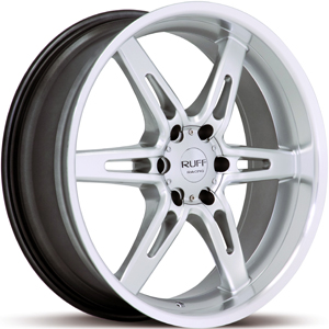 22x9.5 Ruff Racing R286 Hyper Silver RWD