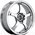 17x7 Ruff Racing R375  Chrome FWD
