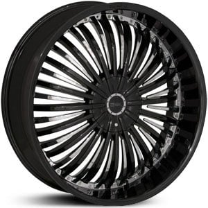 22x8.5 Shooz 011 Black / Chrome Insert HPO