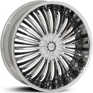 22x8.5 Shooz 011 Chrome / Black Insert HPO