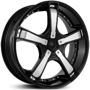 17x7.5 Starr Bones Machined Black RWD