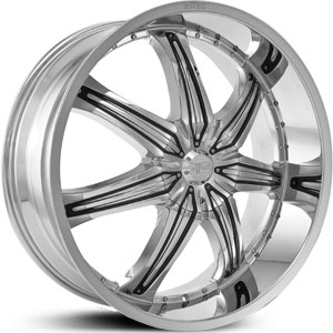 22x9.5 Effen Hurricane Chrome/Black Inserts RWD